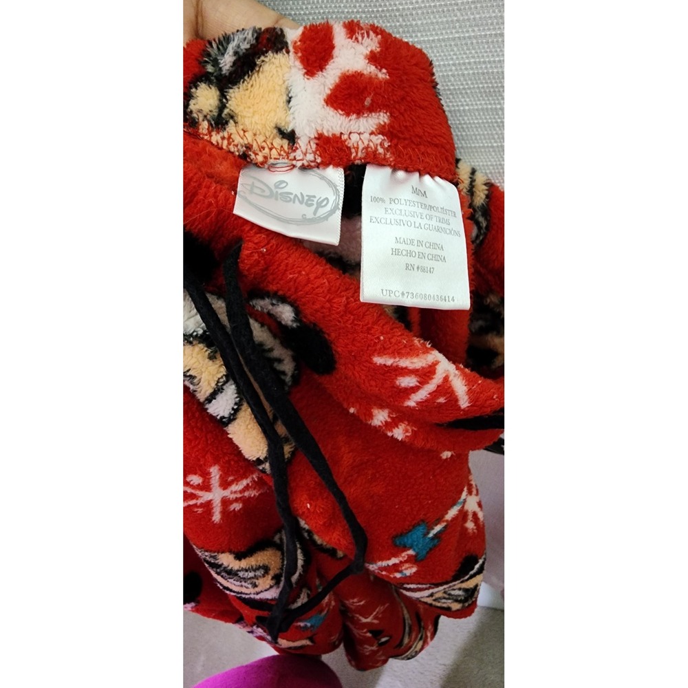 Disney Mickey Mouse Pajama Set Womens Size Medium (8-10) Red Christmas Pjs - Picture 5 of 7